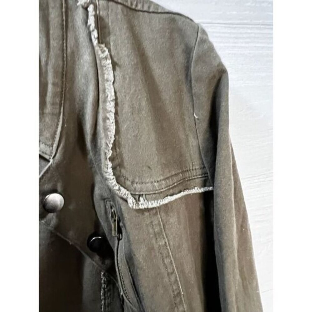 Raw Hem Utility Button-Down Jacket Medium By Will… - image 4